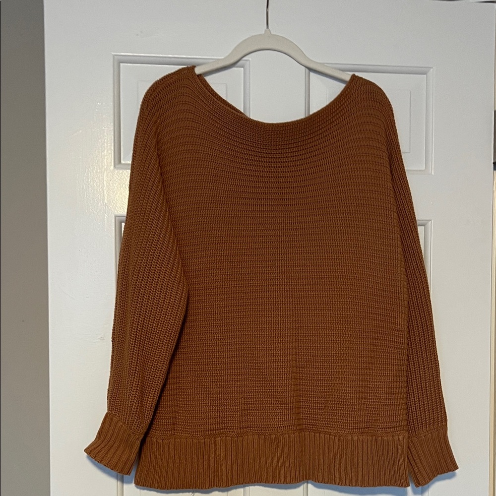Cozy Burnt Orange Knit Sweater